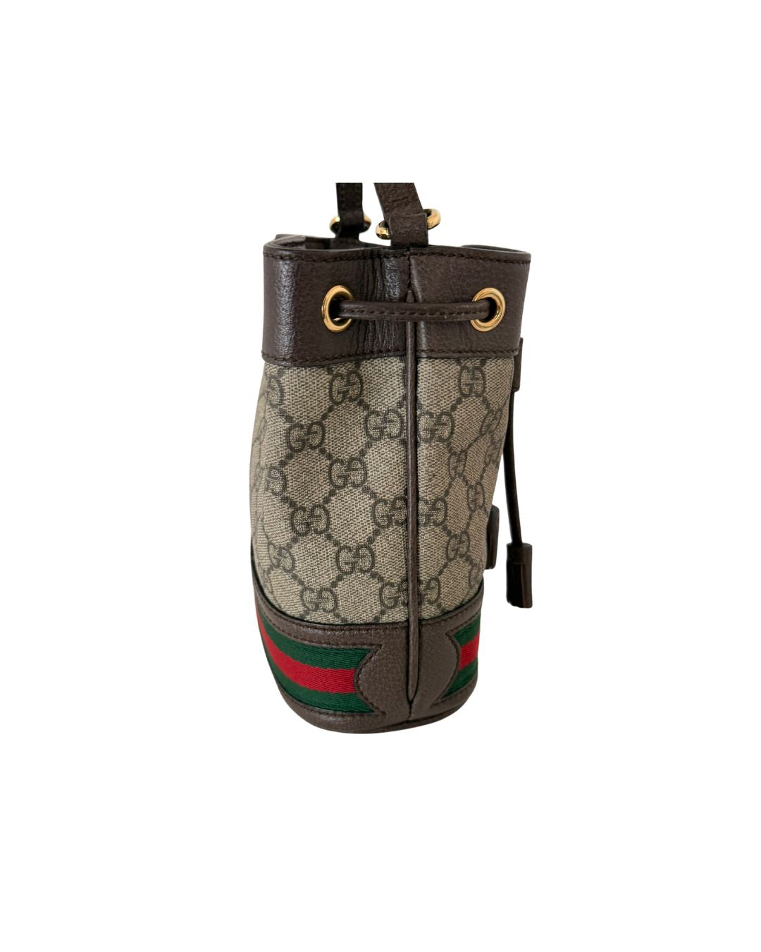 Gucci Ophidia GG Supreme Web Small Bucket Crossbody Bag