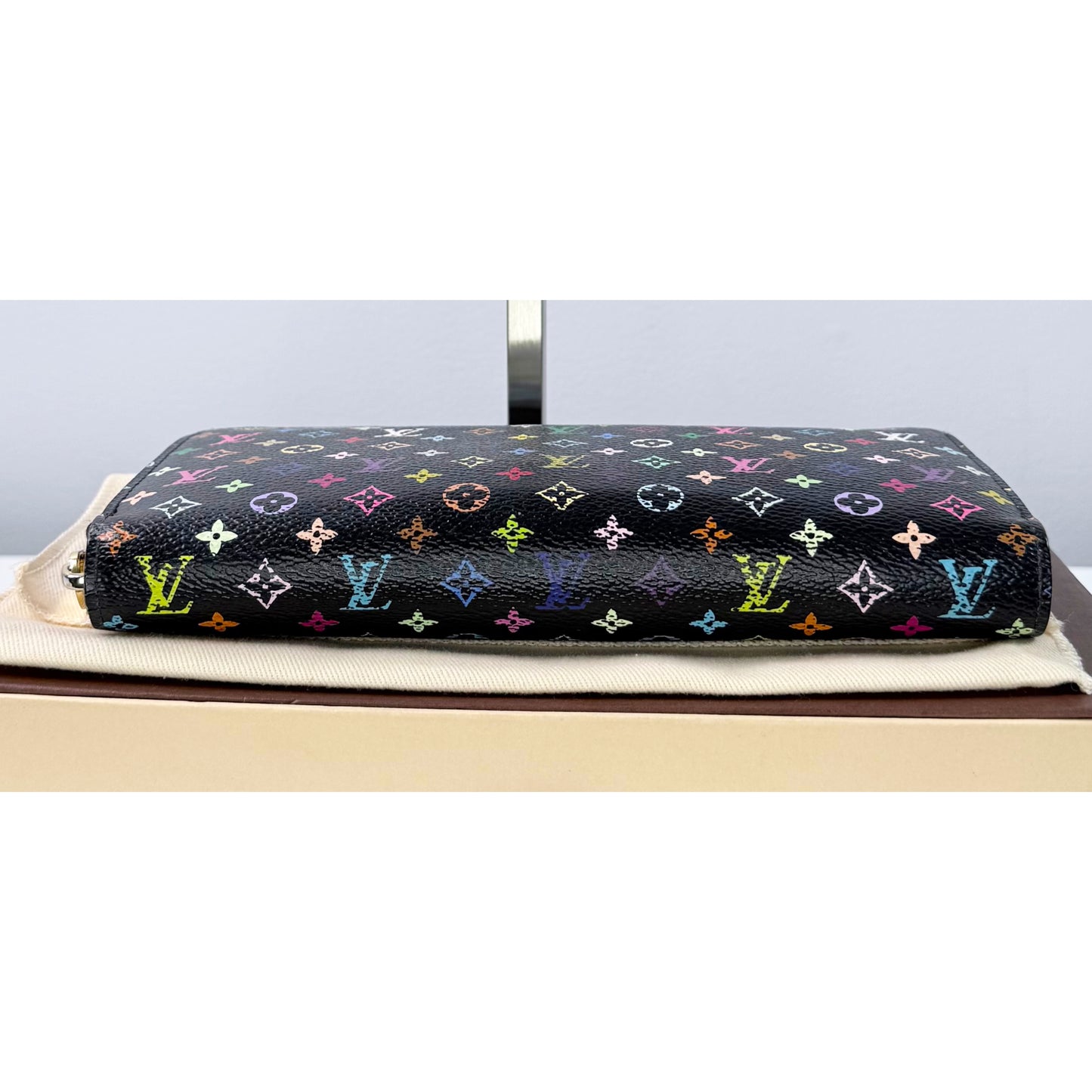 Louis Vuitton Monogram Black Multicolore Zippy Wallet