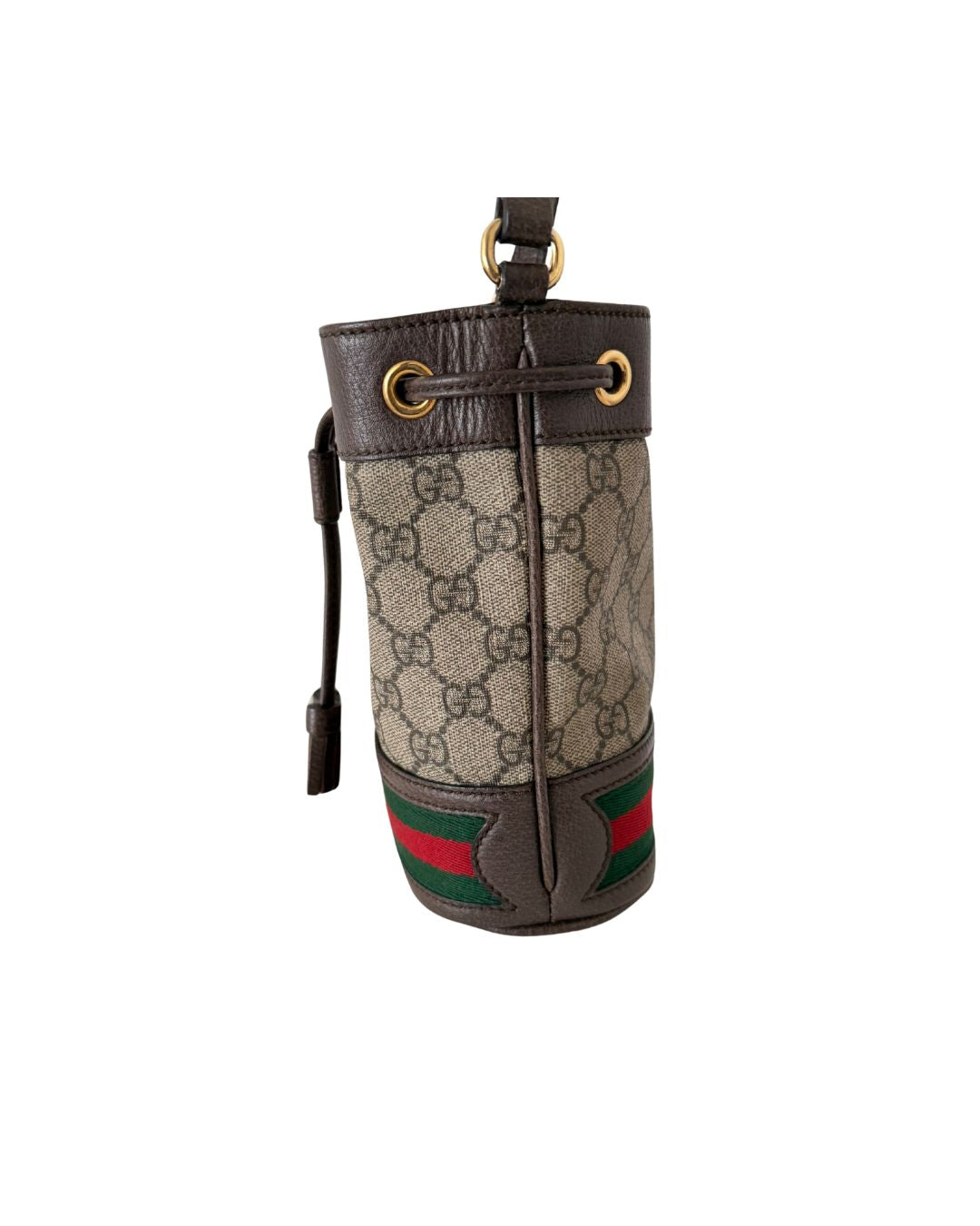 Gucci Ophidia GG Supreme Web Small Bucket Crossbody Bag