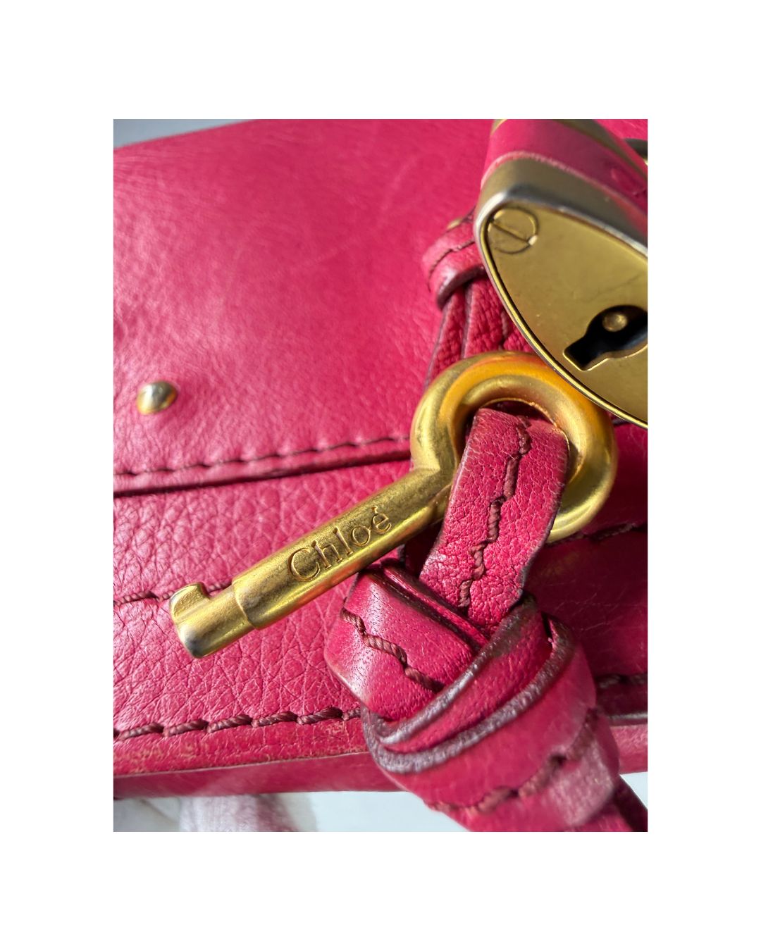 Chloé Paddington Long Wallet Pink Leather