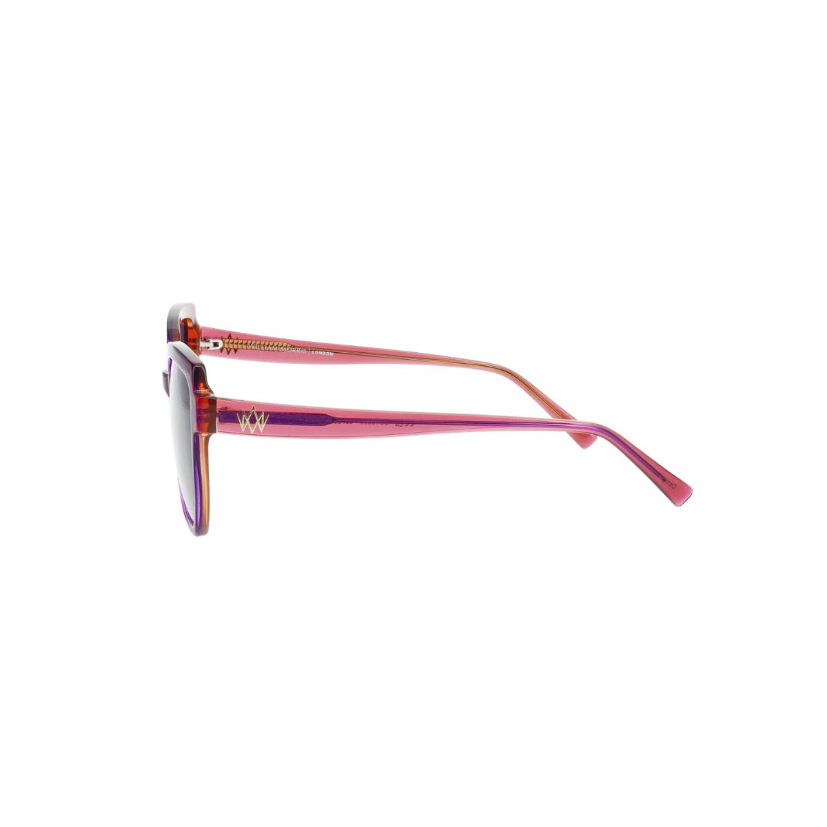 William Morris London SU10086 Plum Transparent Acetate Oversized Sunglasses