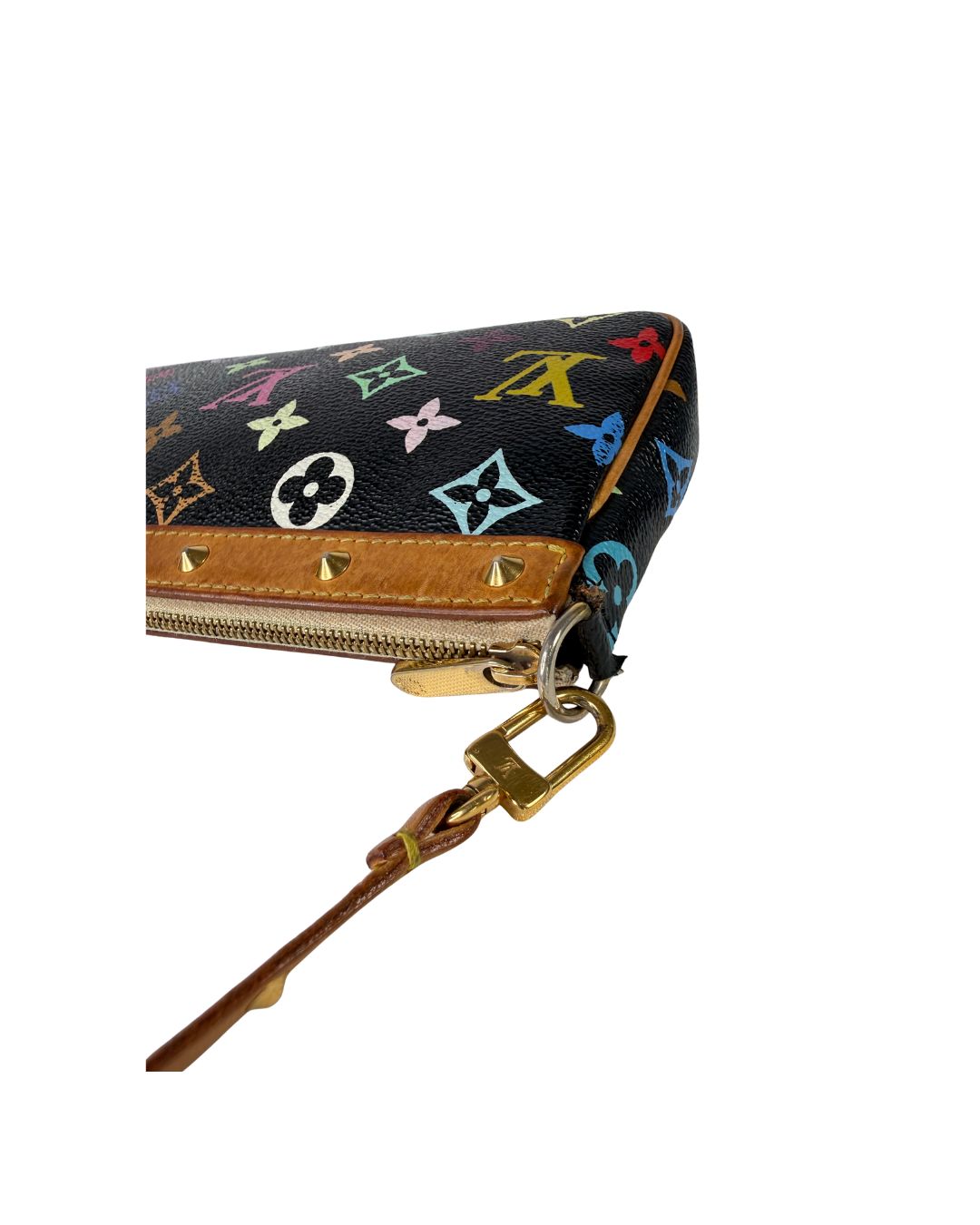 Louis Vuitton Monogram Black Multicolore Pochette Accessories