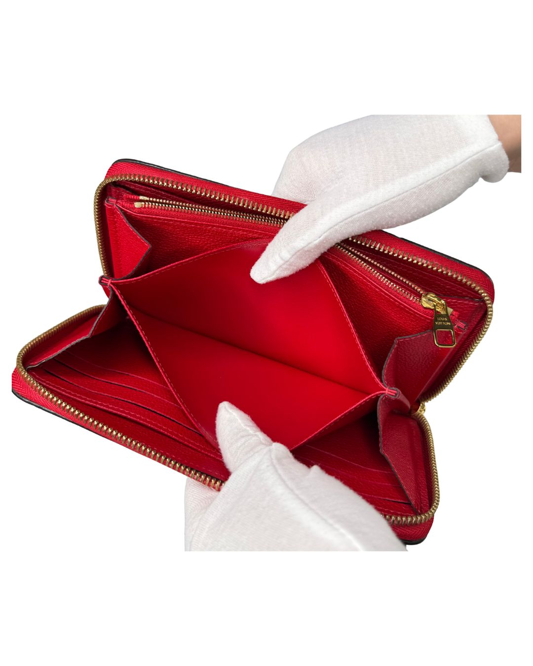 Louis Vuitton Zippy Wallet Monogram Empreinte Red Leather