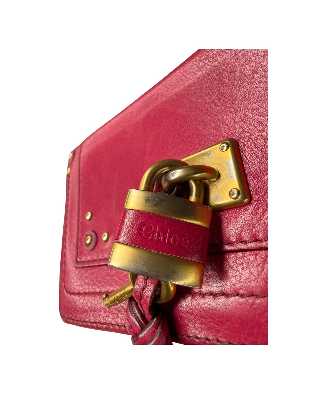Chloé Paddington Long Wallet Pink Leather