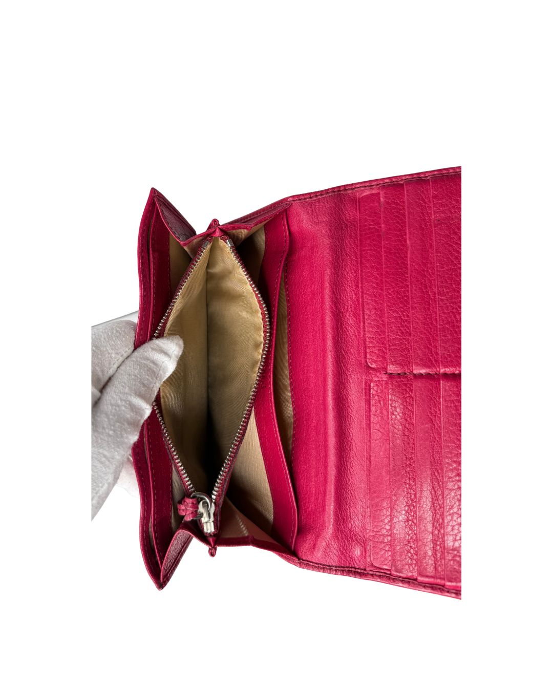 Chloé Paddington Long Wallet Pink Leather
