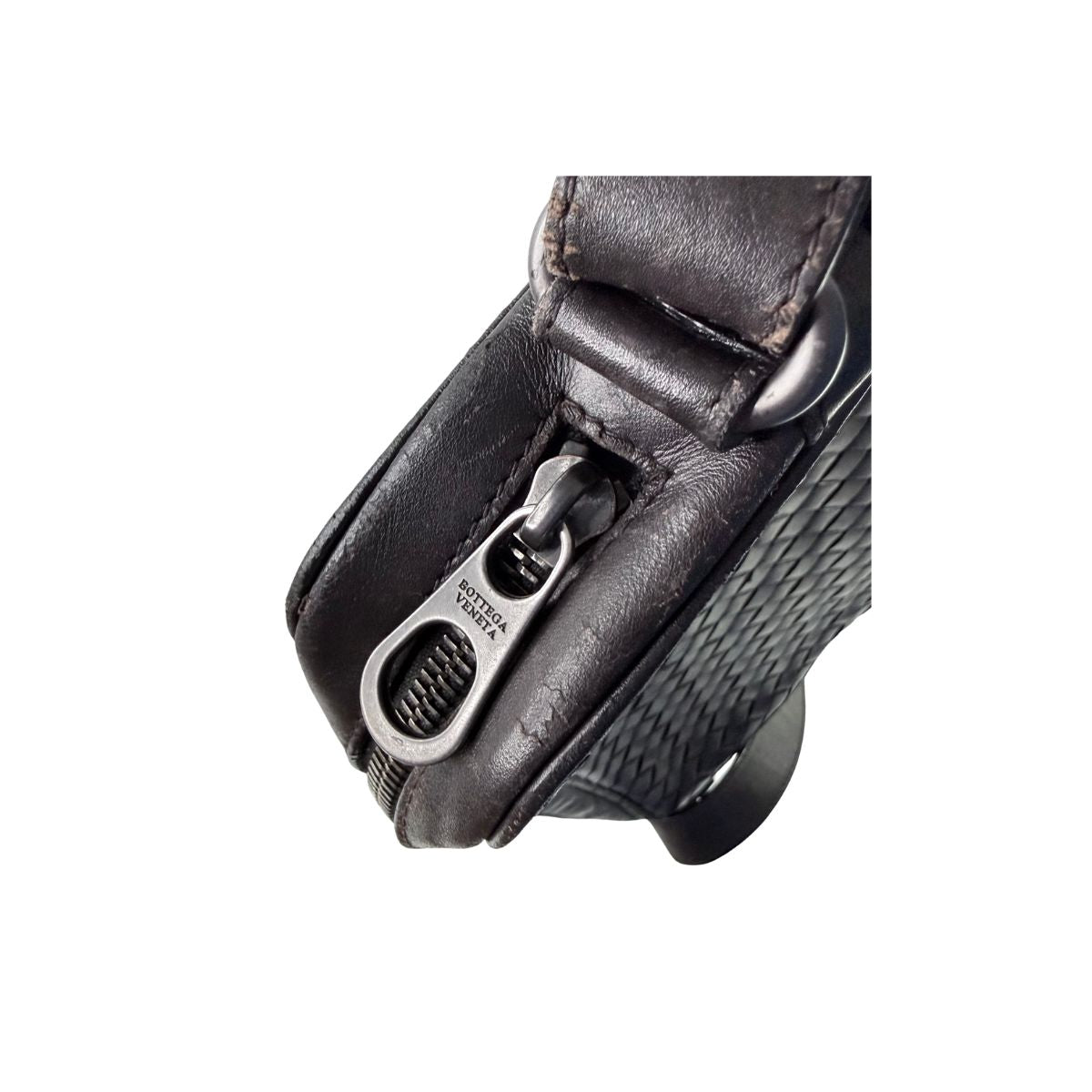 Bottega Veneta Intrecciato Dark Brown Leather Crossbody Messenger Bag