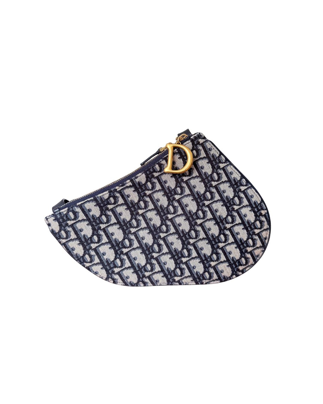 Christian Dior Oblique Saddle Trio Pouch Navy Canvas Crossbody Bag