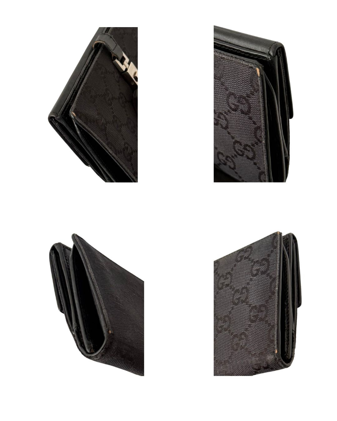 Gucci Vintage Jackie/Bardot GG Canvas Continental Wallet