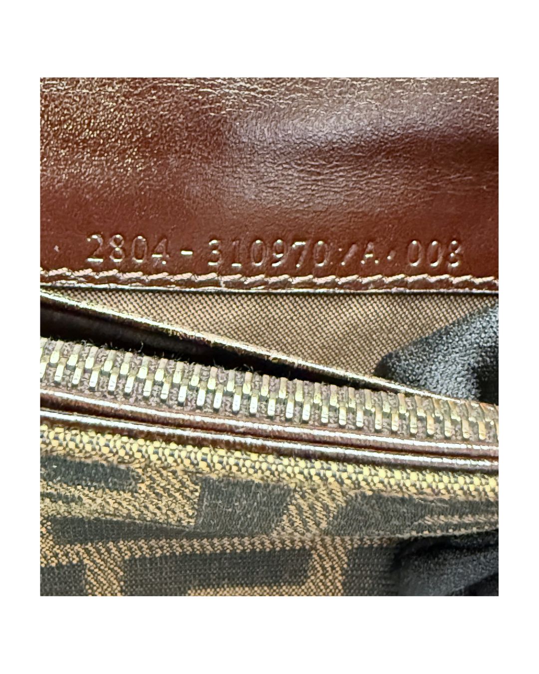 Fendi Vintage Zucca FF Brown Canvas Continental Wallet