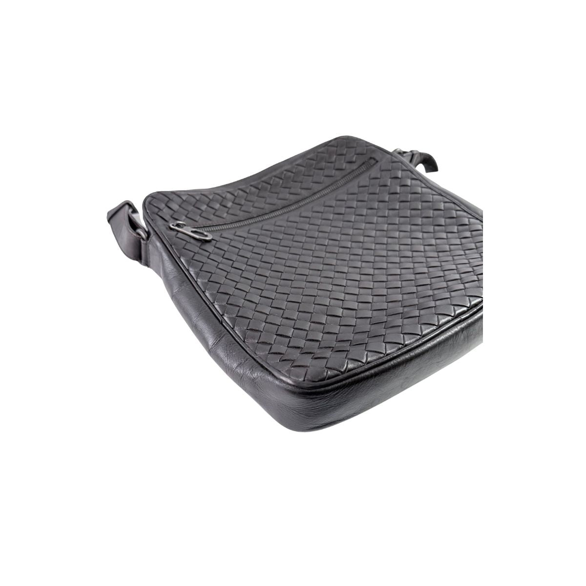 Bottega Veneta Intrecciato Dark Brown Leather Crossbody Messenger Bag