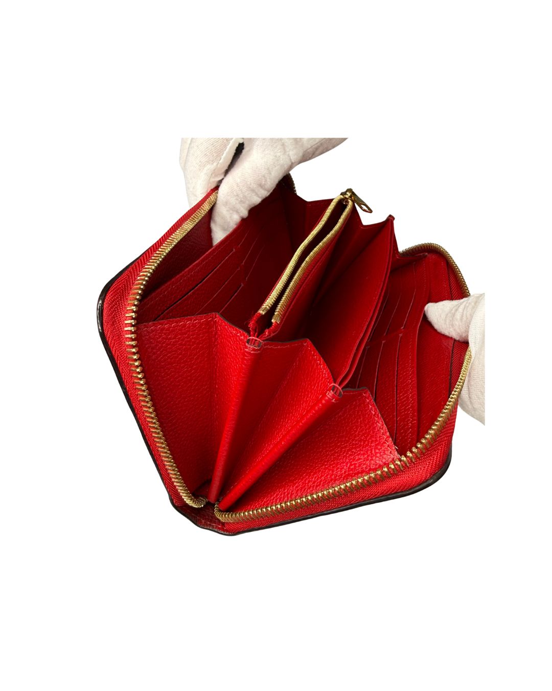 Louis Vuitton Zippy Wallet Monogram Empreinte Red Leather