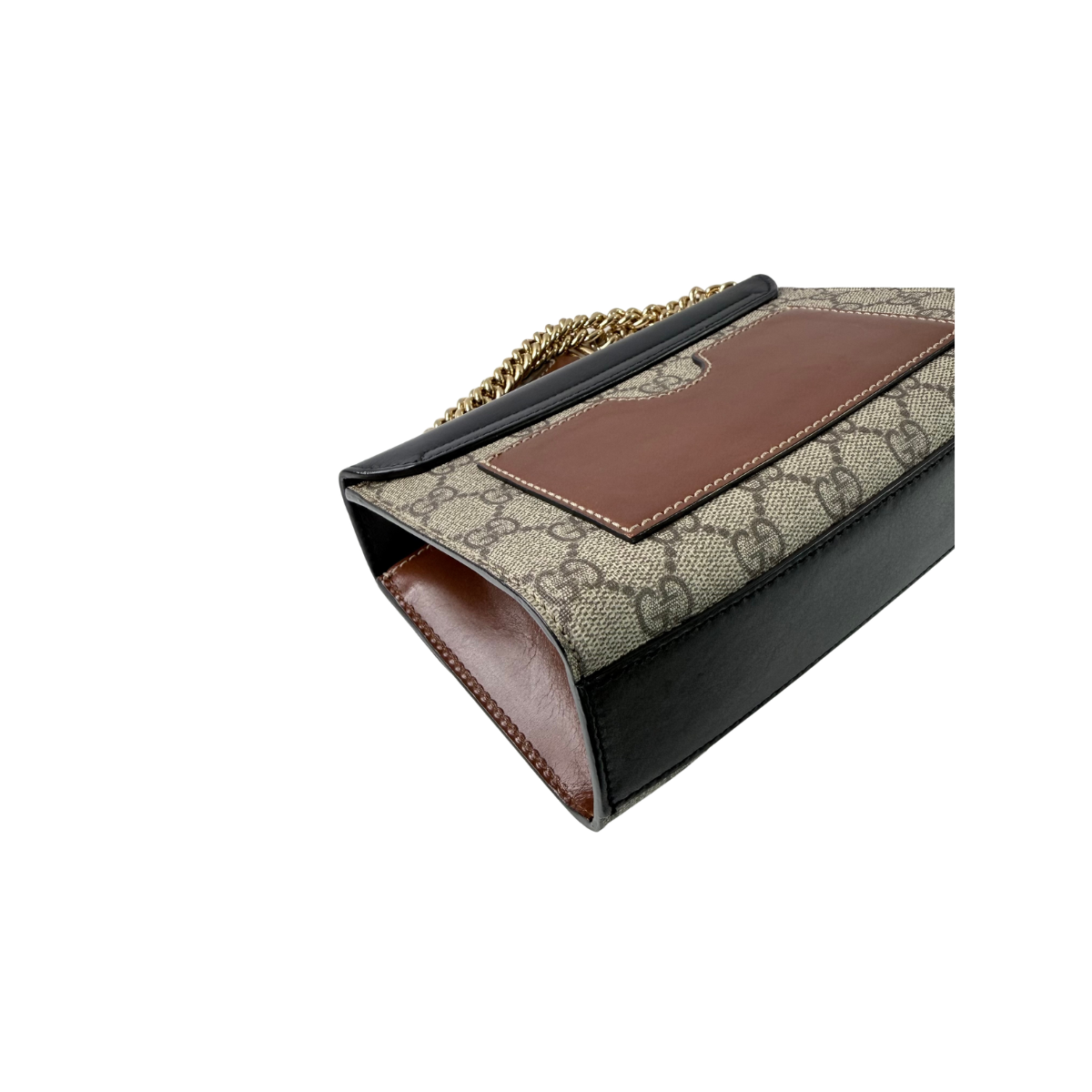 Gucci Padlock GG Supreme Canvas Leather Shoulder Bag