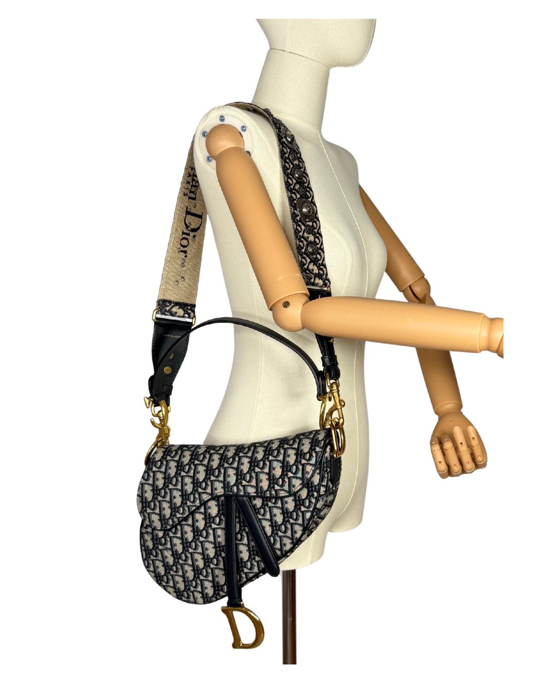 Christian Dior Medium Oblique Saddle Bag with Strap