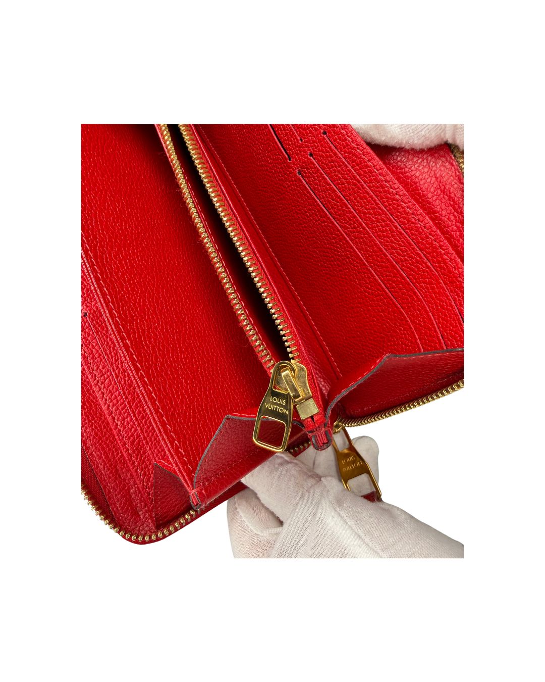 Louis Vuitton Zippy Wallet Monogram Empreinte Red Leather