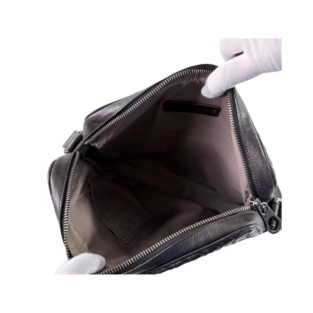 Bottega Veneta Intrecciato Dark Brown Leather Crossbody Messenger Bag