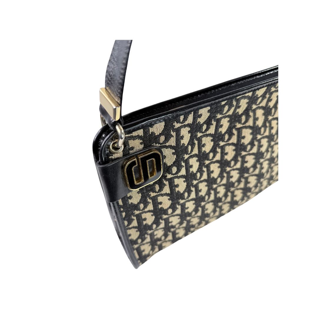 Christan Dior Trotter Monogram Shoulder Bag