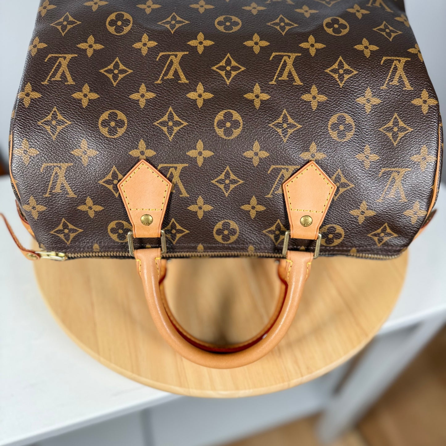 Louis Vuitton Monogram Speedy 30 Boston Bag W/Dust Bag, Lock & Key