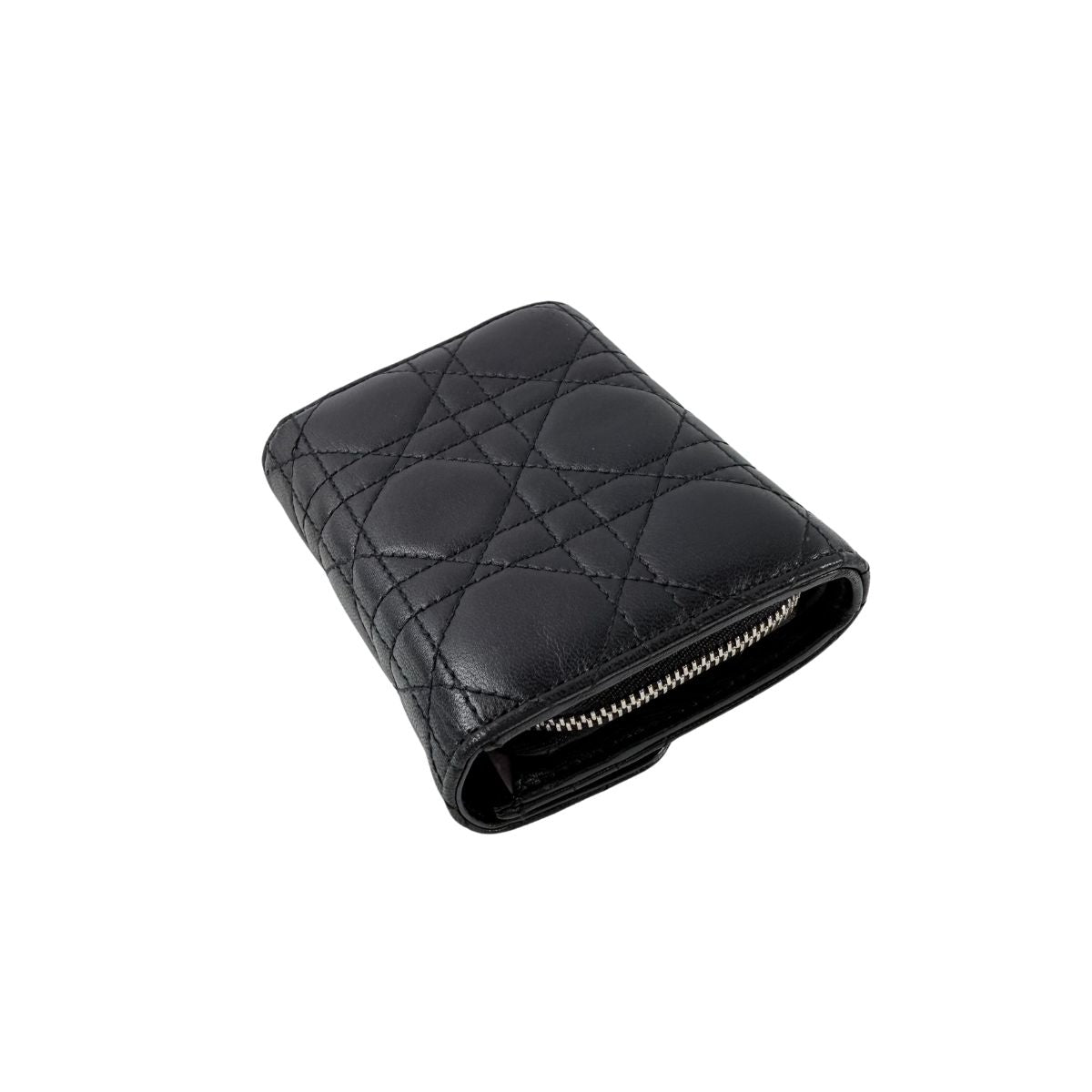 Christian Dior Cannage Lambskin Black Wallet