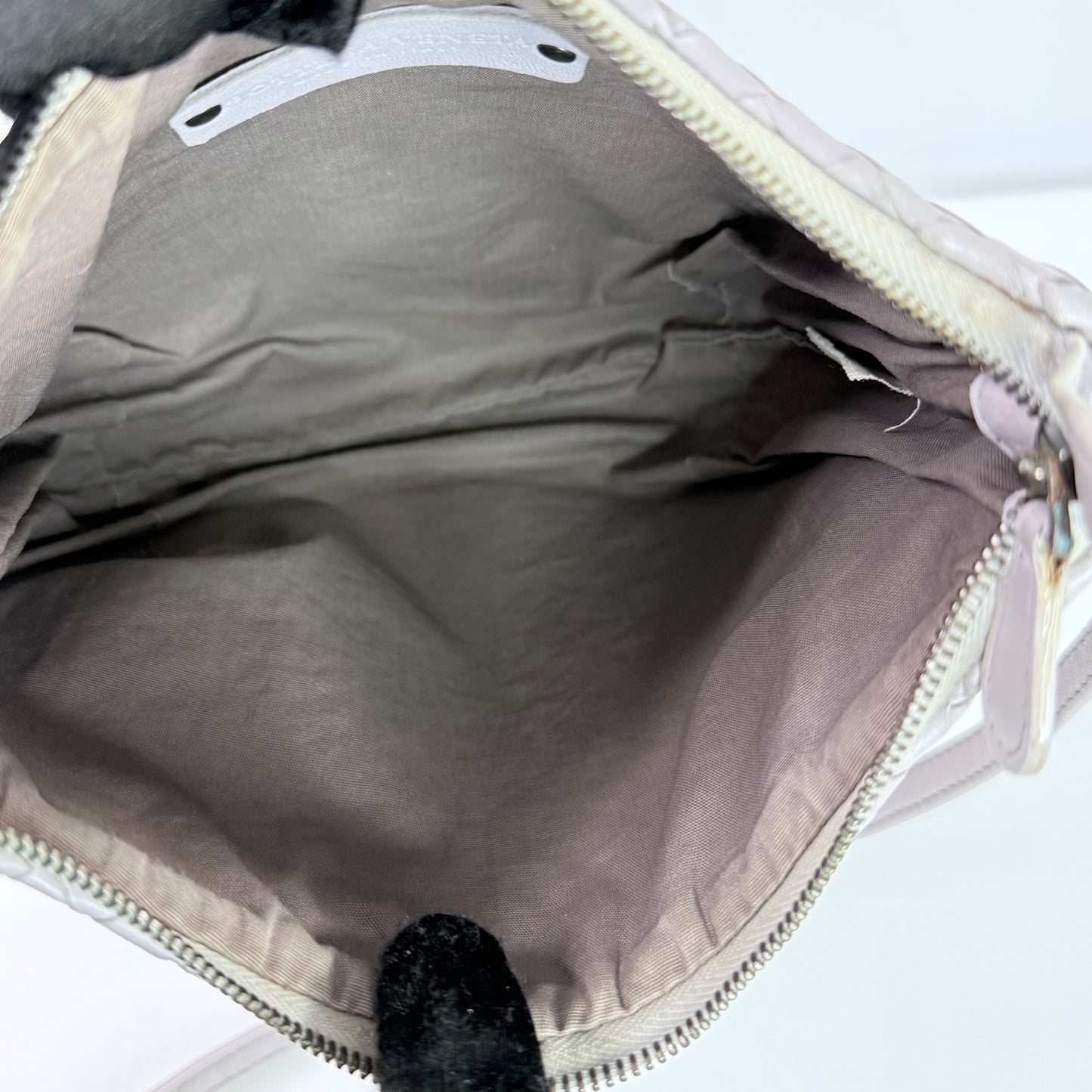Bottega Veneta Intrecciato Light Lavender Leather Crossbody Bag
