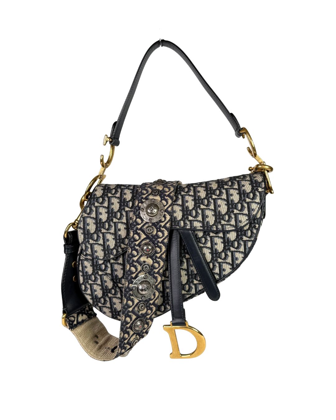 Christian Dior Medium Oblique Saddle Bag with Strap