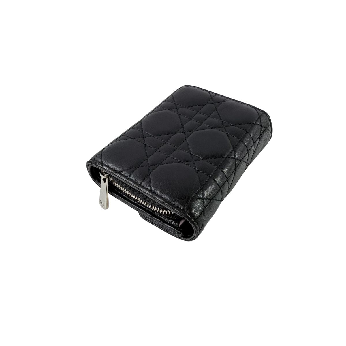 Christian Dior Cannage Lambskin Black Wallet