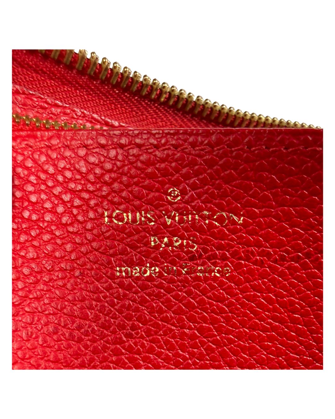 Louis Vuitton Zippy Wallet Monogram Empreinte Red Leather