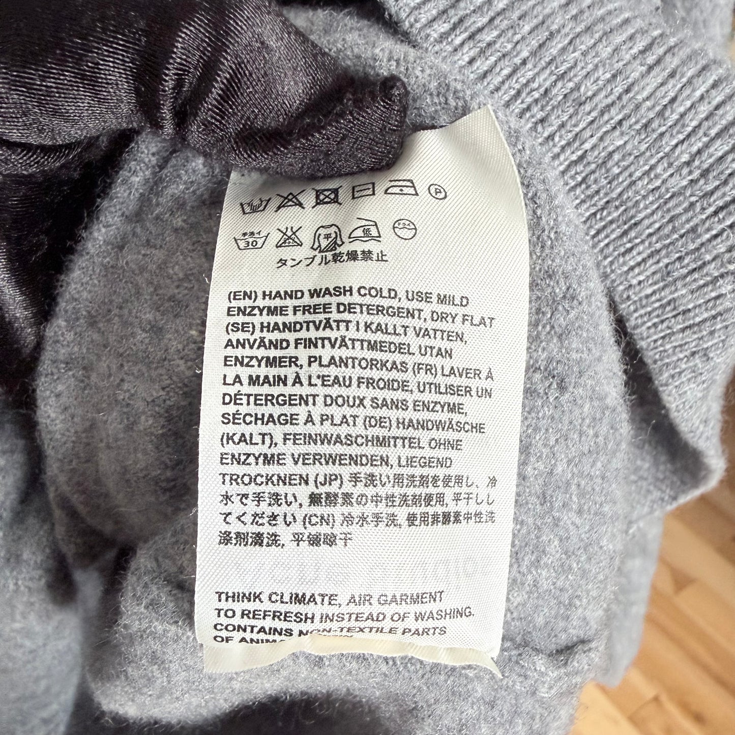 Acne Studios Grey Wool Cardigan
