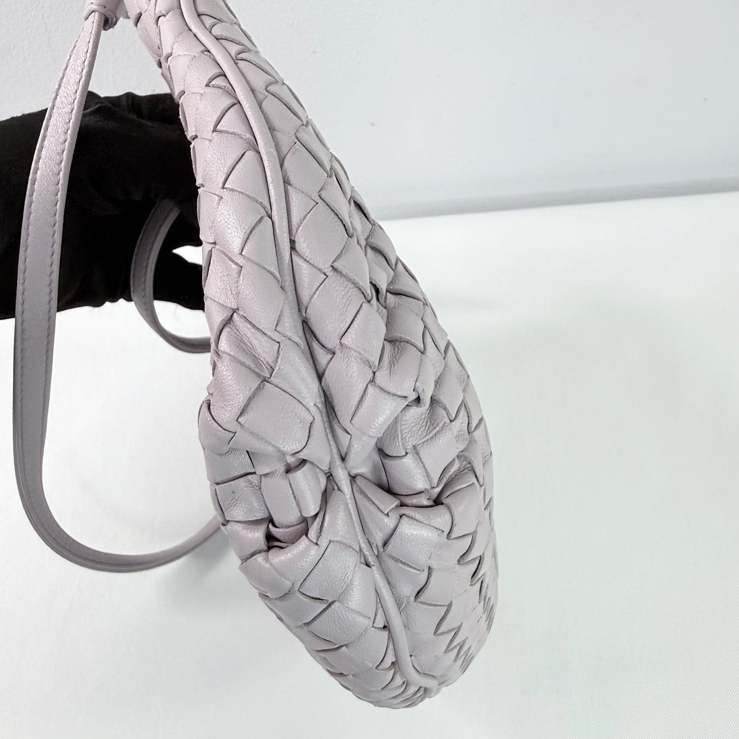 Bottega Veneta Intrecciato Light Lavender Leather Crossbody Bag