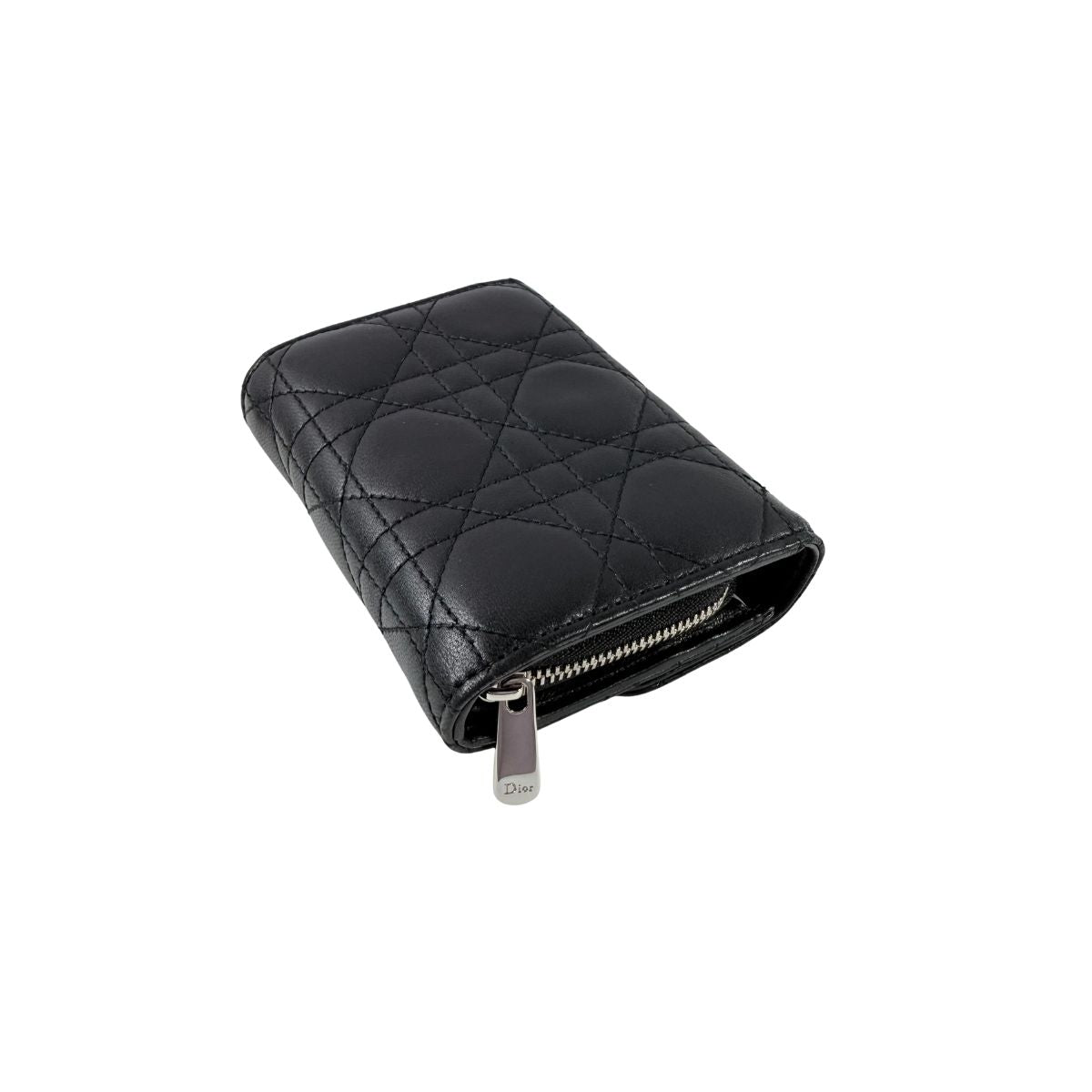 Christian Dior Cannage Lambskin Black Wallet
