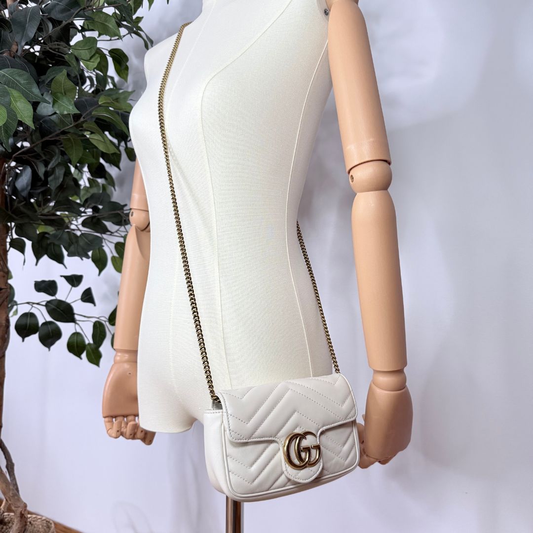Gucci GG Marmont Mini Quilted Leather Crossbody Bag