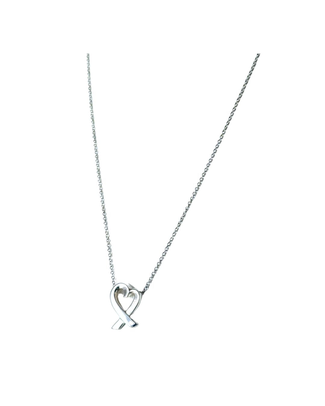 Tiffany & Co. Paloma Picasso Loving Heart Sterling Silver Necklace