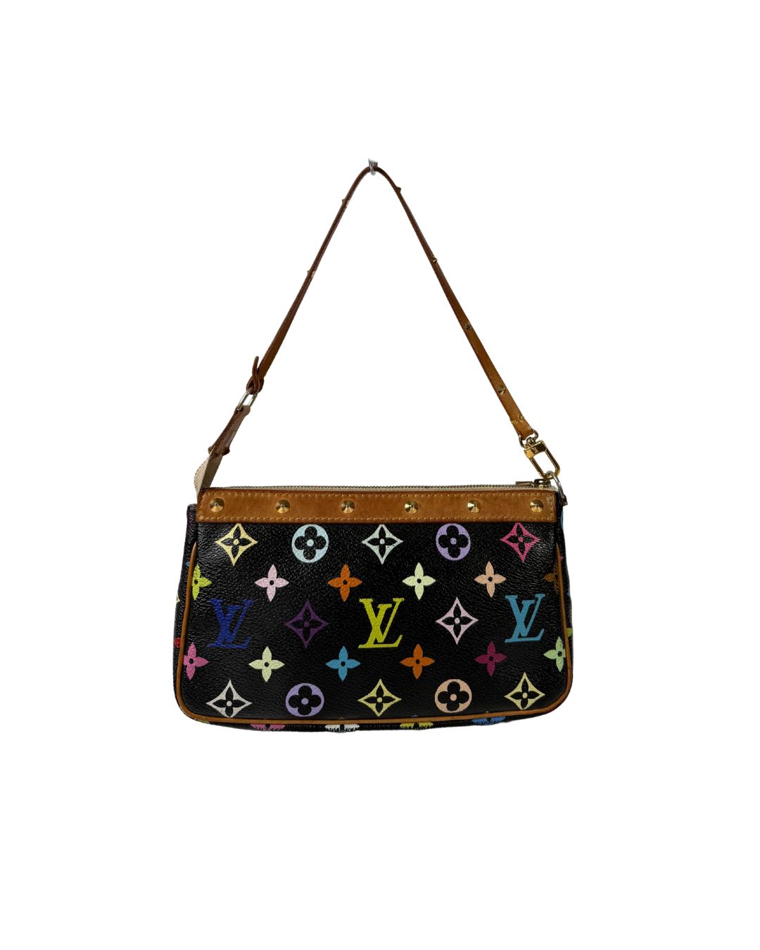 Louis Vuitton Monogram Black Multicolore Pochette Accessories