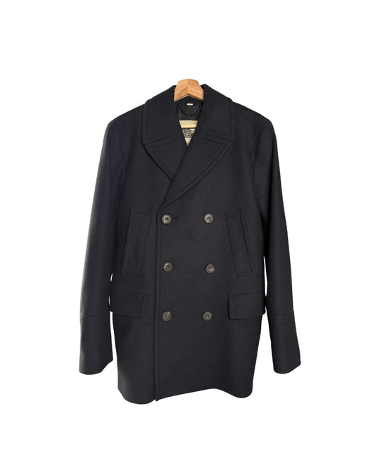Burberry London Wool Double-Breasted Coat Black Size 50