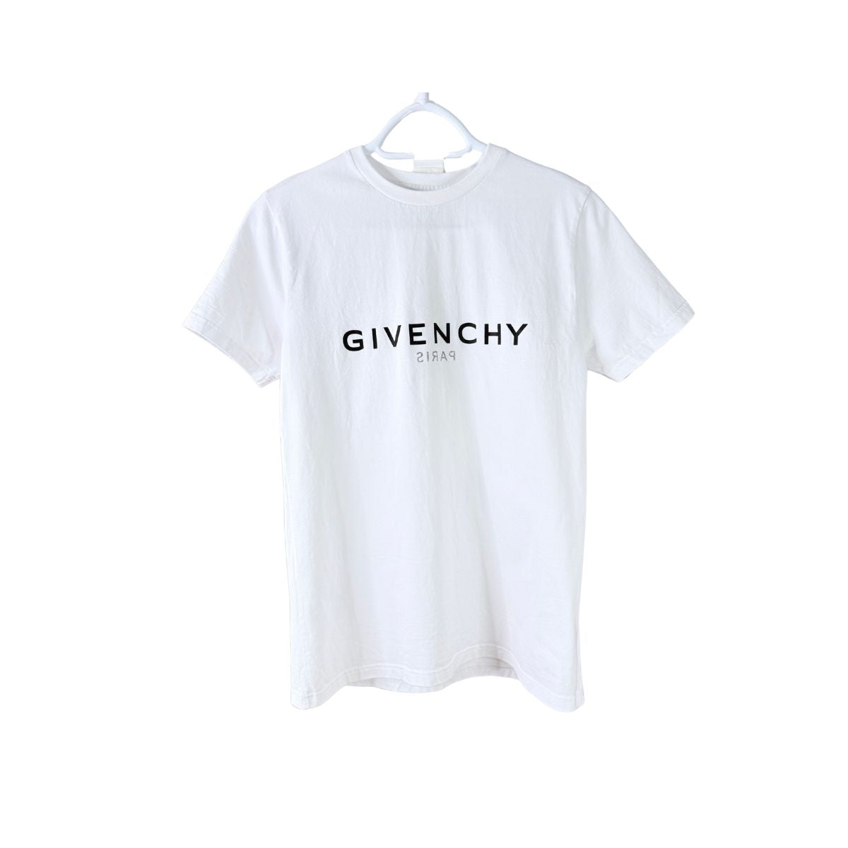 Givenchy Paris Logo White Cotton T-Shirt