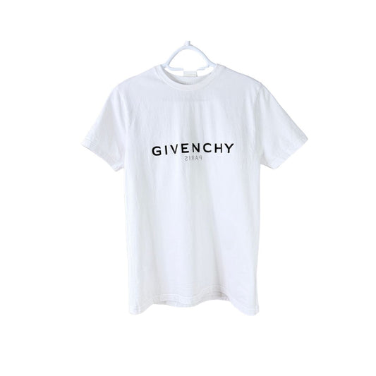 Givenchy Paris Logo White Cotton T-Shirt