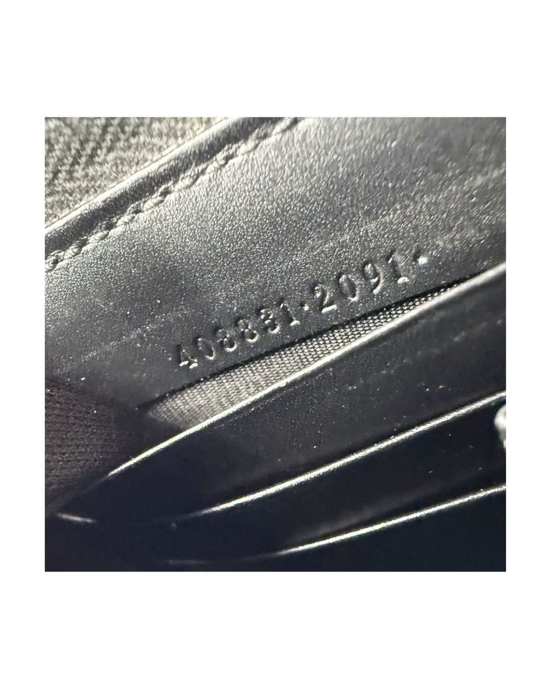 Gucci Web Guccissima Black Leather Zip Around Wallet