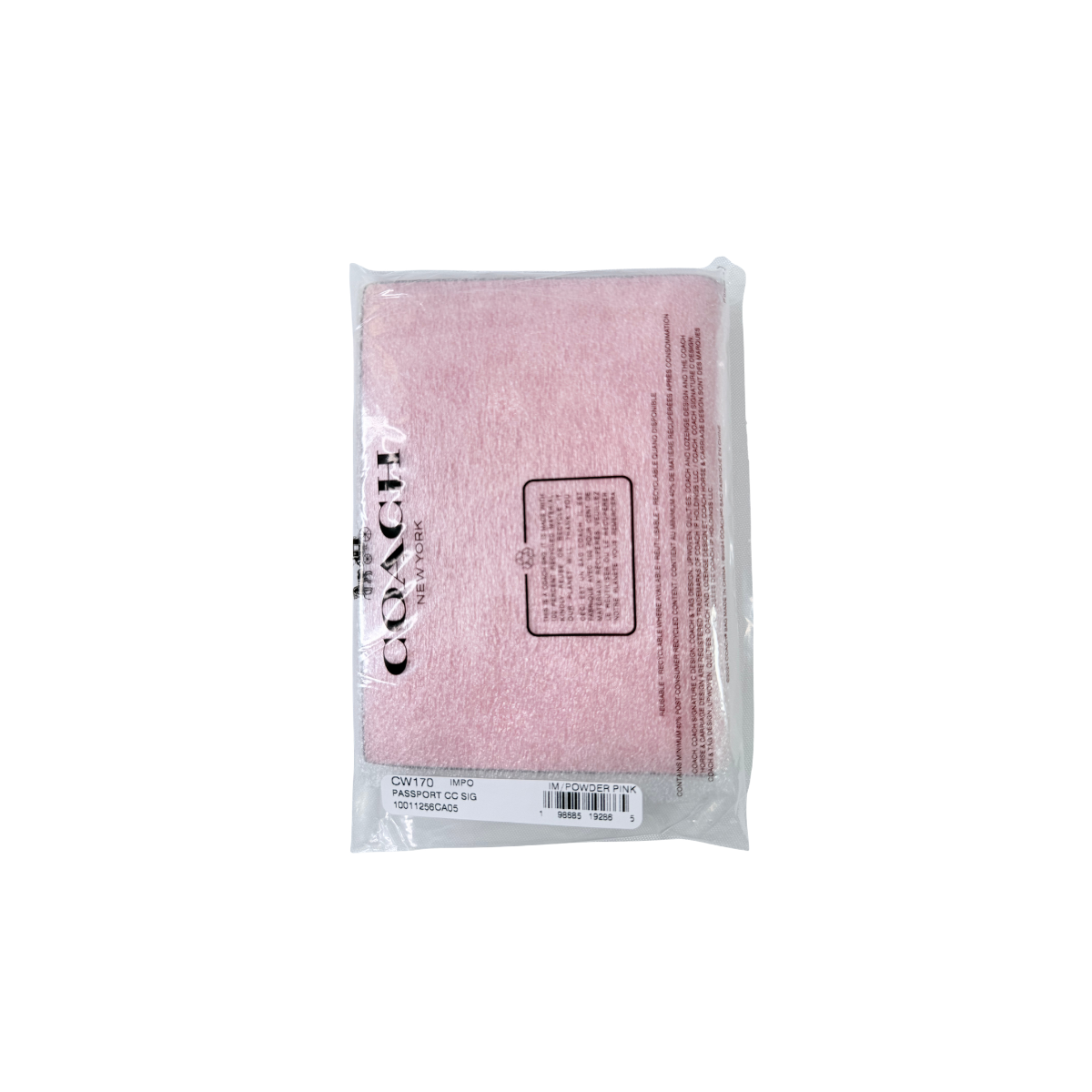 NWT Coach Signature Passport Card Case Powder Pink CW170