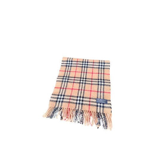 Burberrys Vintage Nova Check Camel Lambswool Scarf