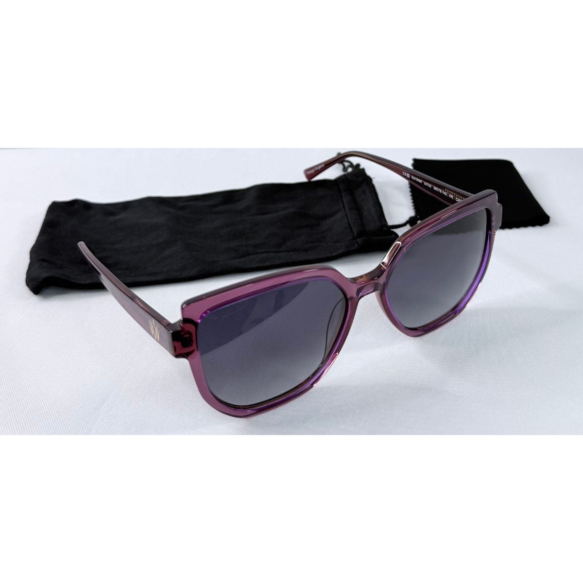 William Morris London SU10086 Plum Transparent Acetate Oversized Sunglasses
