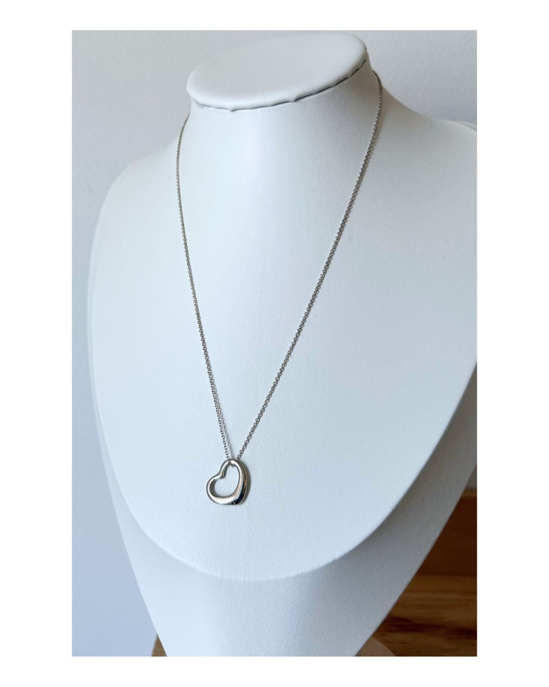 Tiffany & Co. Elsa Peretti Open Heart Sterling Silver Necklace