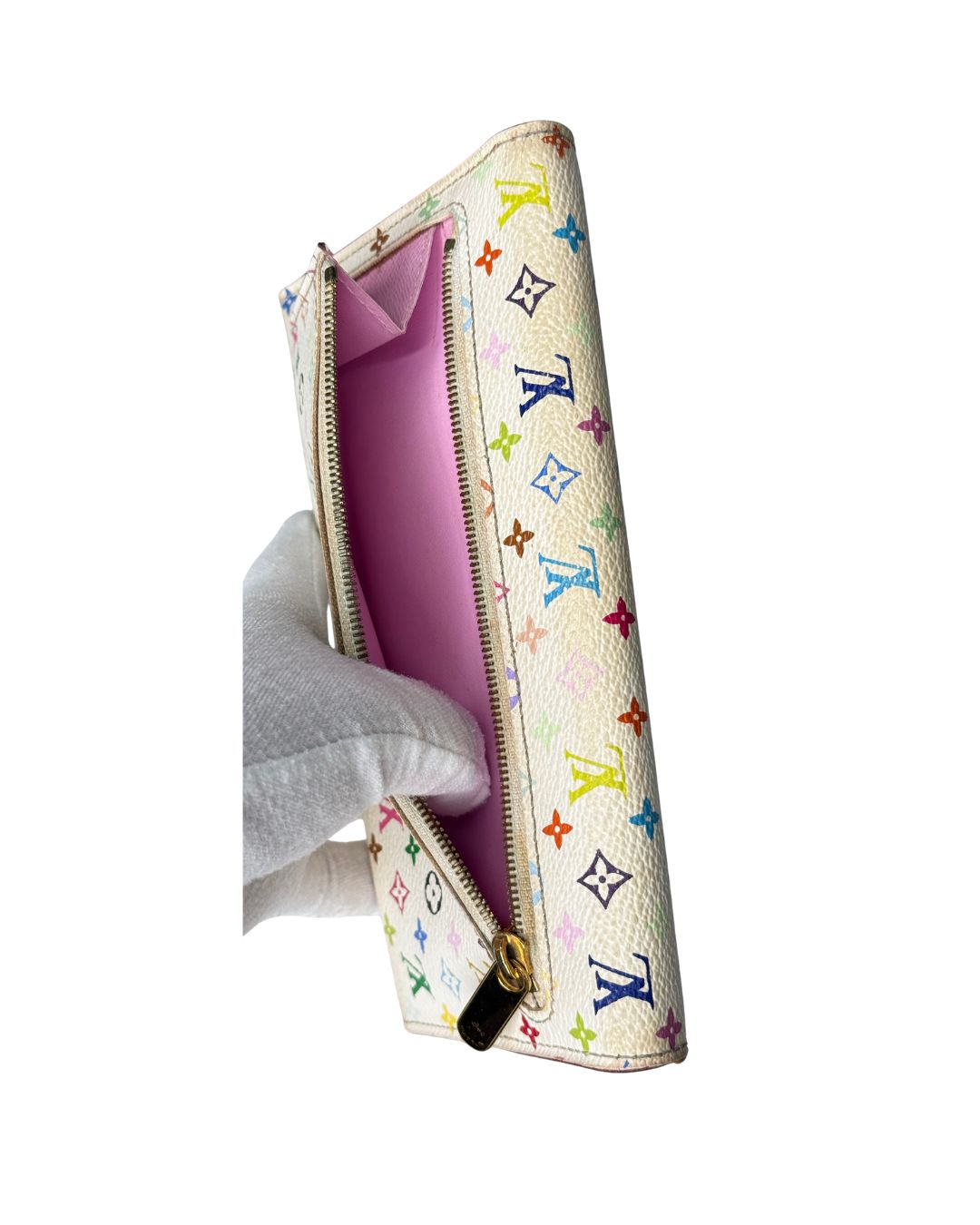 Louis Vuitton White Monogram Multicolor Eugenie Wallet