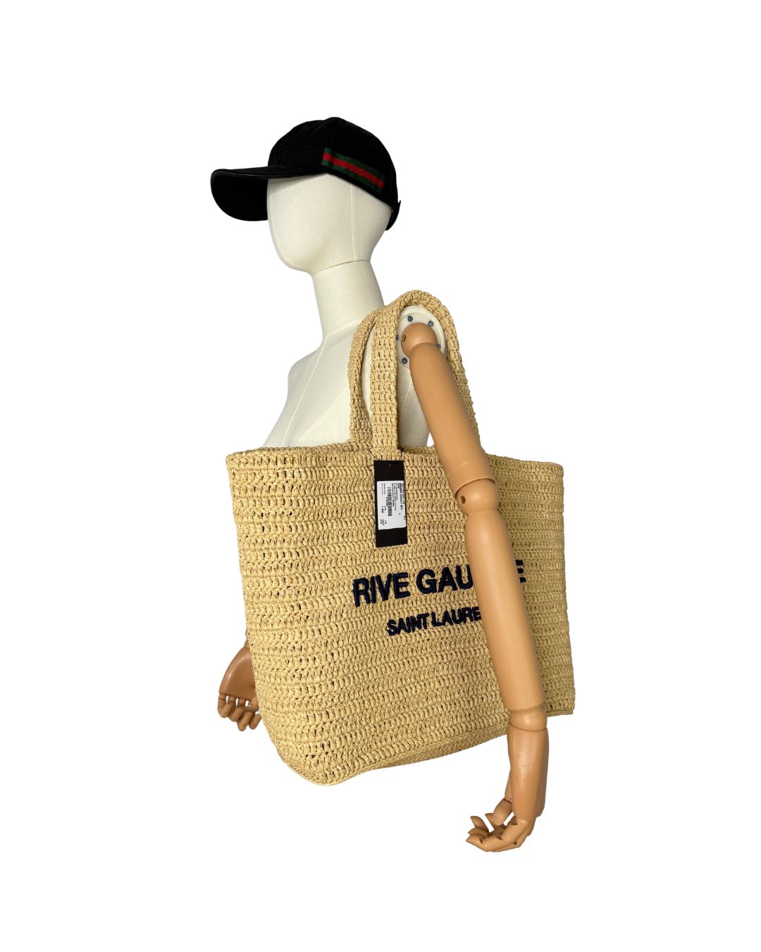 Saint Laurent Rive Gauche Raffia Tote Bag NWT