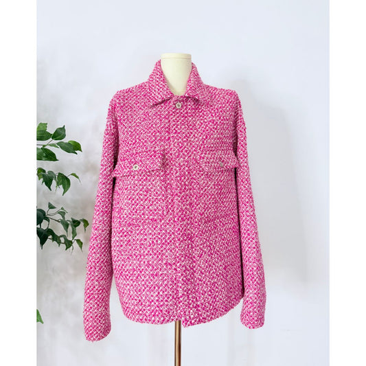 GOODBOY Pink Tweed Wool Blend Jacket