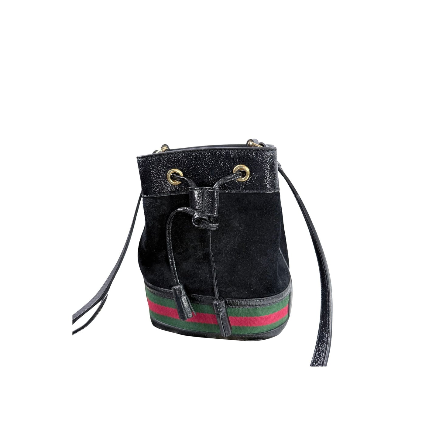 Gucci Web Ophidia Suede Bucket Bag