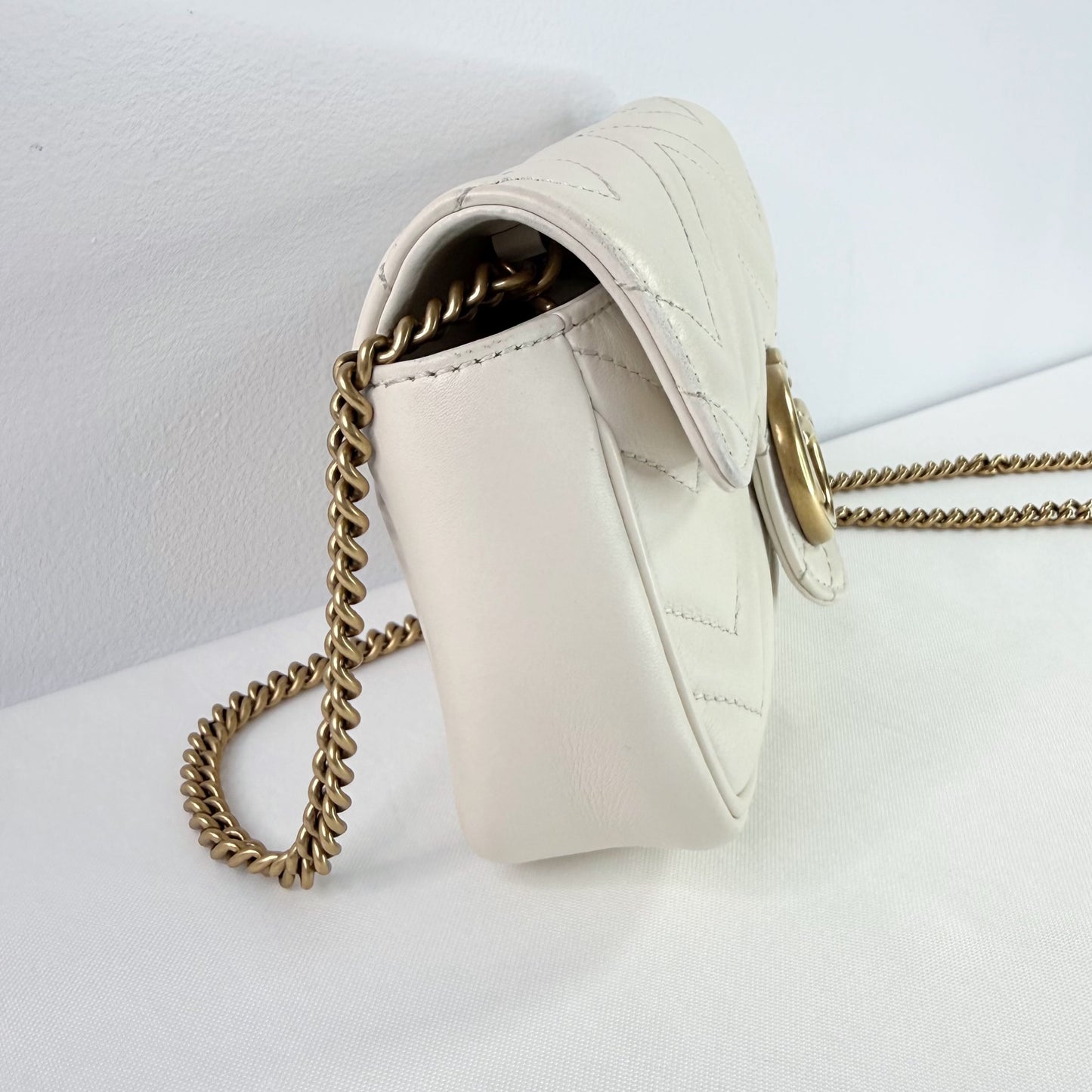 GUCCI GG Marmont Mini Quilted Leather Crossbody Bag