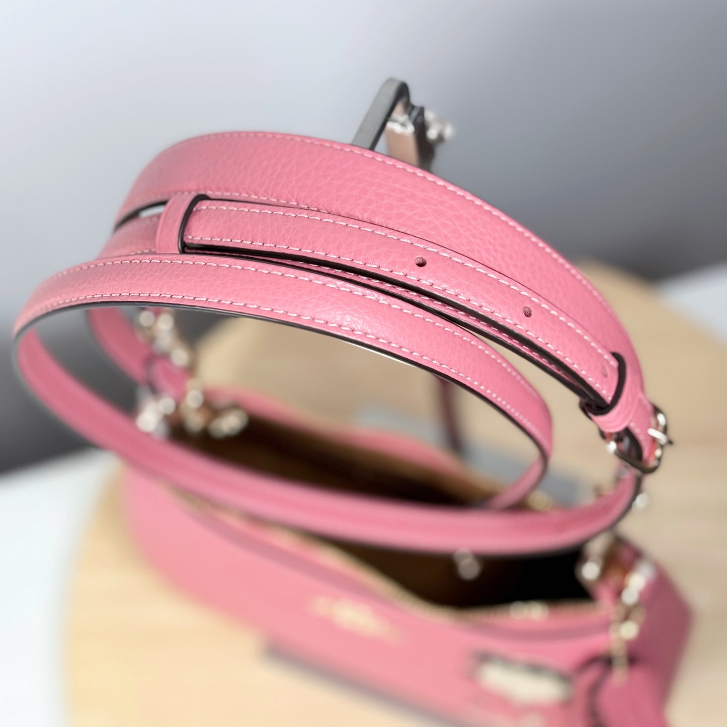 Coach X Peanuts Teri Shoulder Bag With Lucy CBM32 Leather/Bright Coral Multi NWT