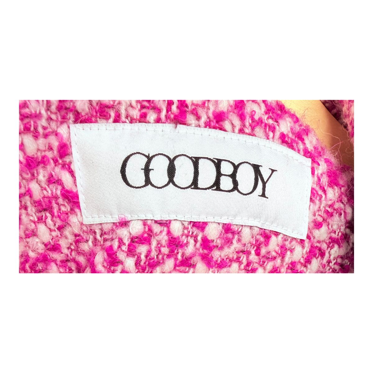 GOODBOY Pink Tweed Wool Blend Jacket