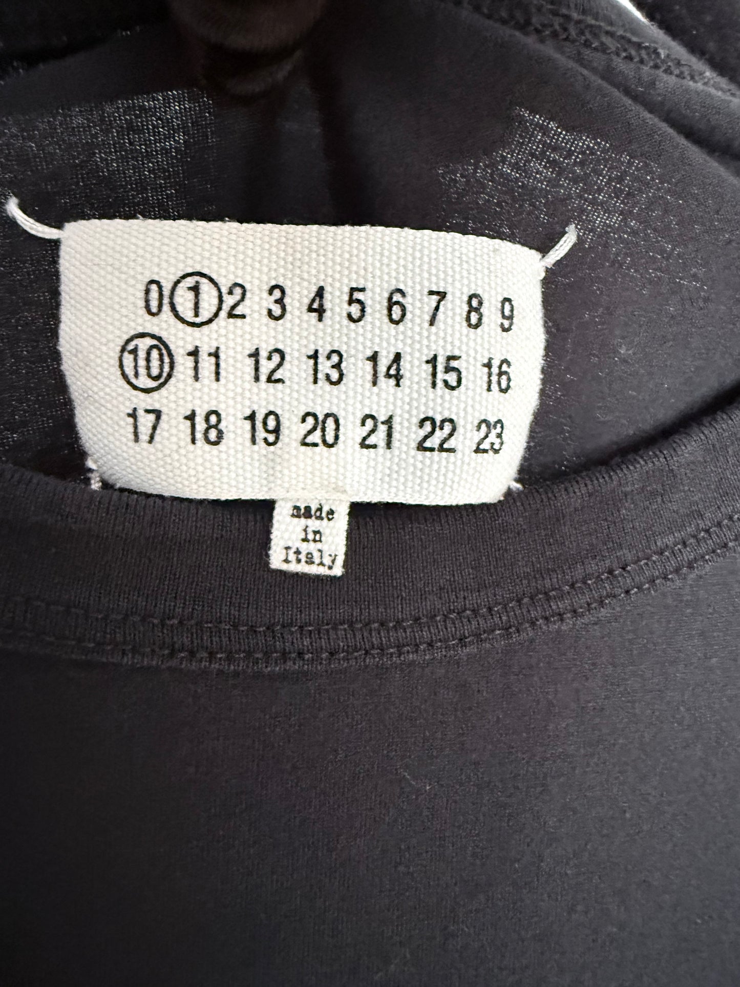 Maison Margiela Number Logo Black Cotton T-Shirt