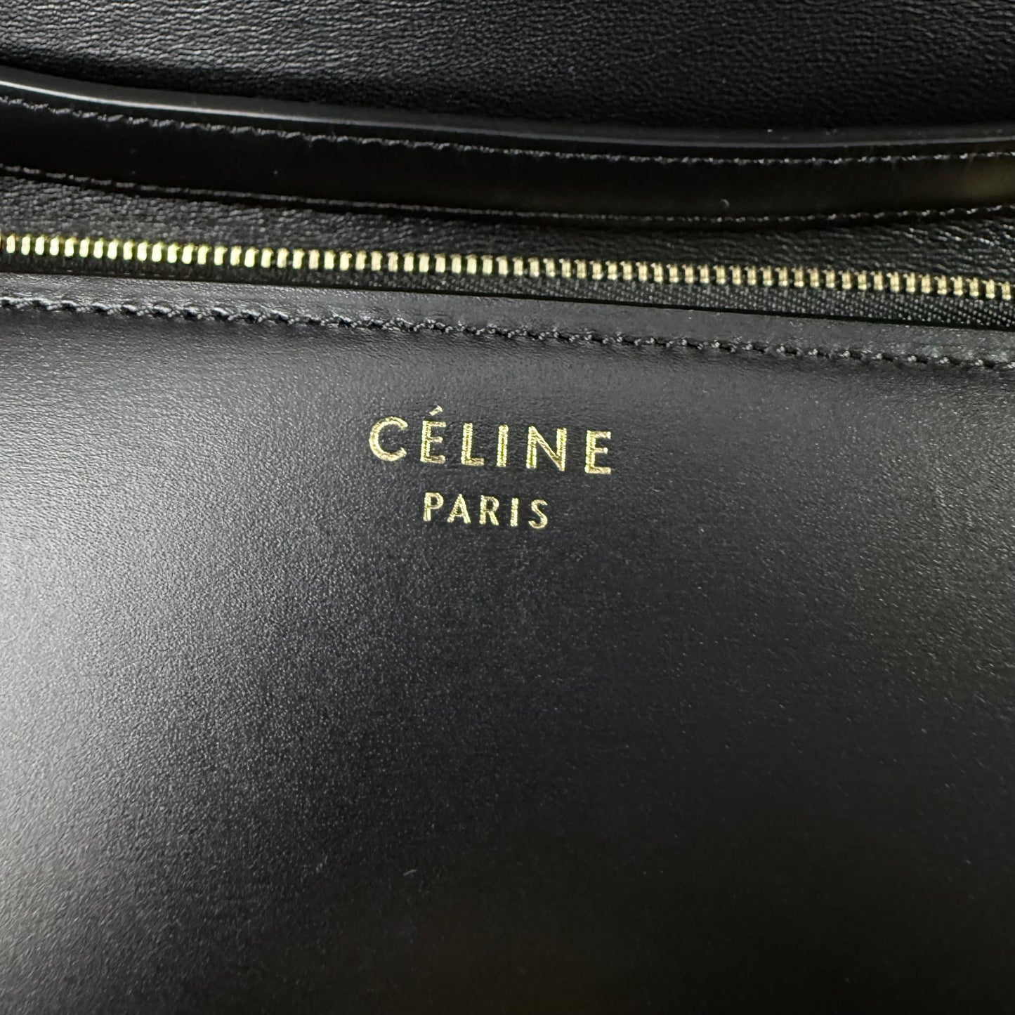 Celine Classic Smooth Calfskin Black Medium Box Bag