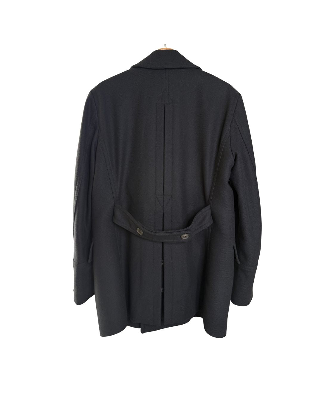 Burberry London Wool Double-Breasted Coat Black Size 50